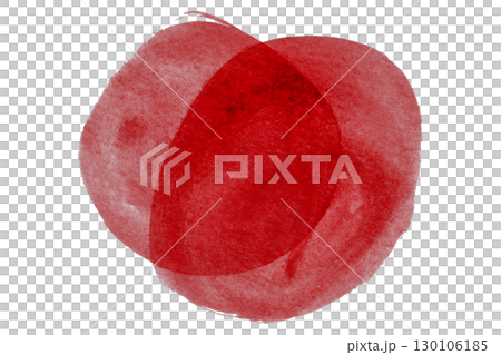 Red circle watercolor pattern isolated on transparent background. 130106185
