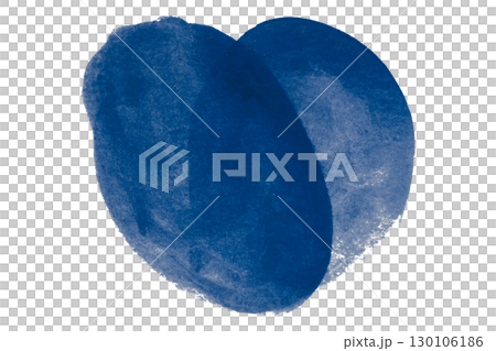 Blue watercolor circle pattern isolated on transparent background 130106186