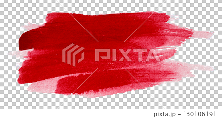 red watercolor background. Artistic hand paint. Isolated on transparent background. 130106191