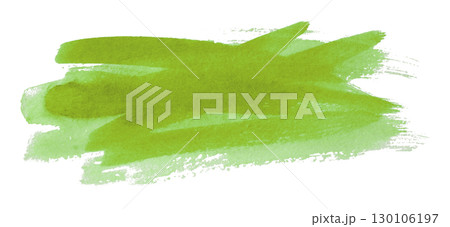 green watercolor background. Artistic hand paint. Isolated on transparent background. 130106197