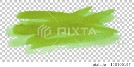 green watercolor background. Artistic hand paint. Isolated on transparent background. 130106197