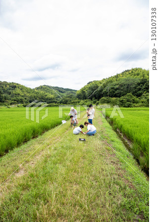 帰省　夏休み故郷で遊ぶ日本人家族 130107338