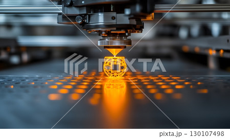 Modern 3D Printer Constructing Object with...のイラスト素材 [130107498] - PIXTA