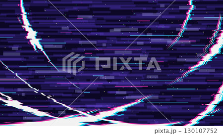 細いエフェクトとグリッチノイズをイメージした背景イラスト_暗い_16:9 細いエフェクトとグリッチノイズをイメージした背景イラスト_暗い_16:9 130107752