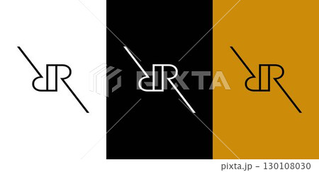 Unique and modern letter RR initials logo design 130108030