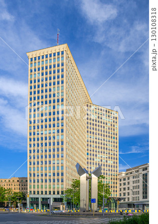 Bastion Tower building skyscraper and street road in Brussels city historical centre, Belgium Bastion Tower building skyscraper and street road in Brussels city historical centre, Belgium 130108318