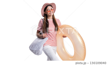 positive teen girl at summer holiday in studio. teen girl at summer holiday on background. positive teen girl at summer holiday in studio. teen girl at summer holiday on background. 130109040