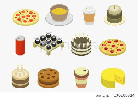 Isometric food Isometric food 130109624