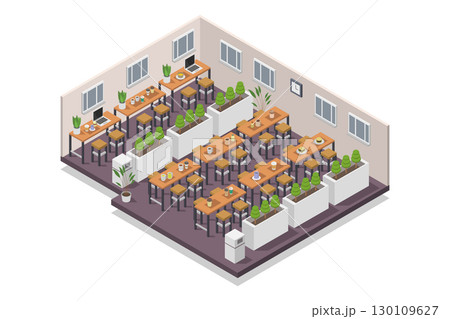 Isometric food court Isometric food court 130109627