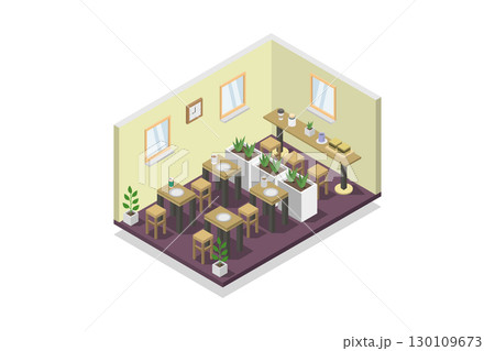 Isometric restaurant 130109673