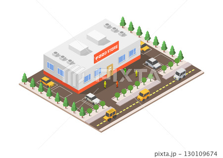 Isometric shopping center 130109674