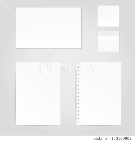 Paper sheets mock ups. 130109902