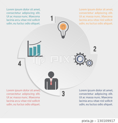 Business infographic template. Vector diagram with 4 options Business infographic template. Vector diagram with 4 options 130109917