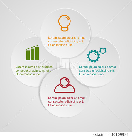 Business infographic template. Vector diagram with 4 options 130109926