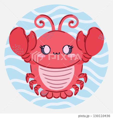 cartoon red octopus with a heart cartoon red octopus with a heart 130110436