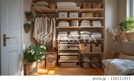 竹やラタン素材を活かしたナチュラル収納術 竹やラタン素材を活かしたナチュラル収納術 130111951