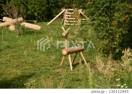 A Beautiful Wooden Sculpture Set in Nature An Exceptional Unique Artistic Installation 130112945