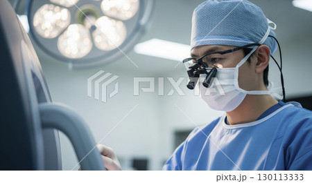 手術をする外科医 手術をする外科医 130113333