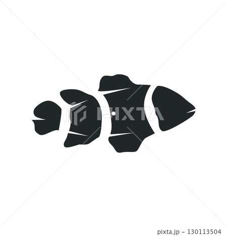 clown fish logo design with minimalist concept ocean aquarium fish nemo ornamental templet icon illustration symbol 130113504