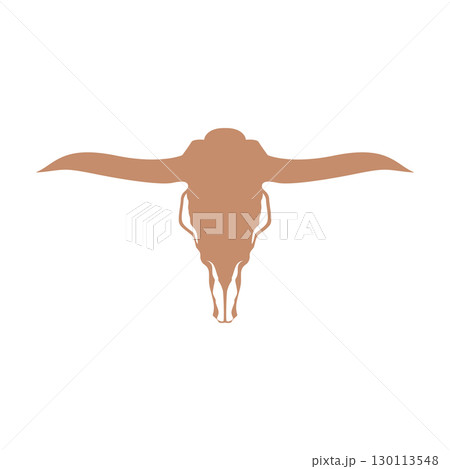 vintage retro design concept with longhorn logo illustration horn symbol from old ranch concept template in west texas 130113548