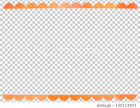Orange simple and cute top and bottom frames 130113855