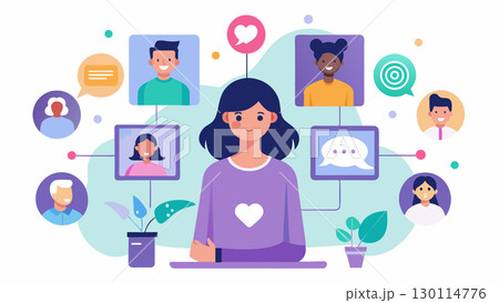 The program offers a safe space for individuals to share their vulnerabilities and receive understanding and validation from their peers.. Vector illustration. 130114776