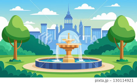 With its picturesque fountain and wellmanicured greenery this urban park is a favorite spot for wedding photoshoots.. With its picturesque fountain and wellmanicured greenery this urban park is a favorite spot for wedding photoshoots.. 130114921