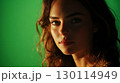 Soft lighting creates a gentle glow on the face 130114949