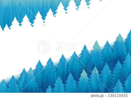 針葉樹の森フレーム横・青 130115035