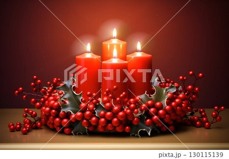 composite image of festive christmas wreath 130115139