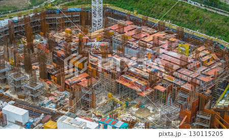 Aug 24 2025 Construction Site on Ying Yip Road in Hong Kong Aug 24 2025 Aug 24 2025 Construction Site on Ying Yip Road in Hong Kong Aug 24 2025 130115205
