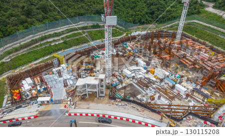 Aug 24 2025 Construction Site on Ying Yip Road in Hong Kong Aug 24 2025 Aug 24 2025 Construction Site on Ying Yip Road in Hong Kong Aug 24 2025 130115208