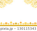 穏やかな秋の町並みイラスト 130115343