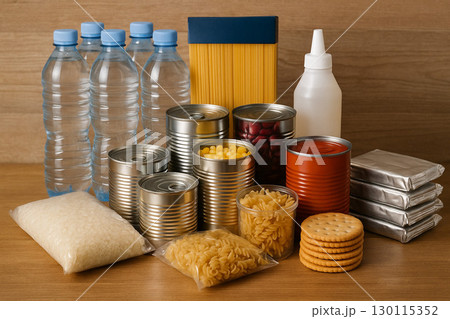 非常用の缶詰・非常食のストック 非常用の缶詰・非常食のストック 130115352