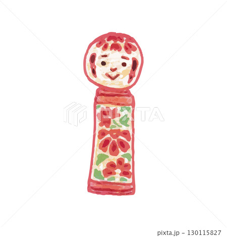 東北のかわいいイラストこけし(宮城県) 130115827