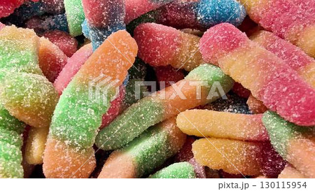 These vibrant and colorful sugarcoated candy treats are perfect for any festive celebration 130115954