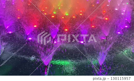 Experience the Colorful Water Fountain Show that features Vibrant and Engaging Lights 130115957