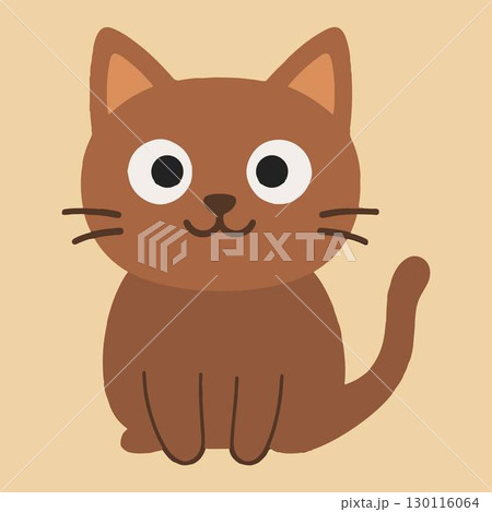 cute cat with yellow background 130116064