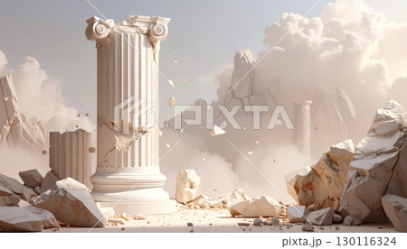 Column illustration vector design of ancient Roman Greek marble temple architecture 130116324