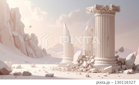 Column illustration vector design of ancient Roman Greek marble temple architecture Column illustration vector design of ancient Roman Greek marble temple architecture 130116327