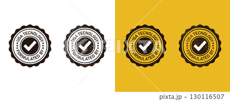 USA Technology Certification Seal Set on White and Gold Backgrounds. USA Technology Certification Seal Set on White and Gold Backgrounds. 130116507