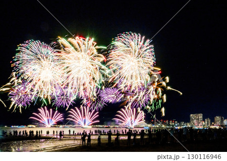 Fireworks in Tamsui,New Taipei City,Taiwan. Fireworks in Tamsui,New Taipei City,Taiwan. 130116946
