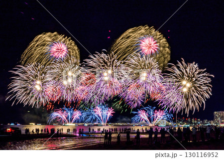 Fireworks in Tamsui,New Taipei City,Taiwan. 130116952