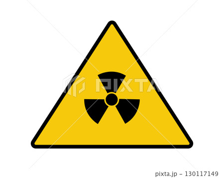 Warning Sign for Radioactive Material. High-Visibility Radioactive Warning Sign. 130117149