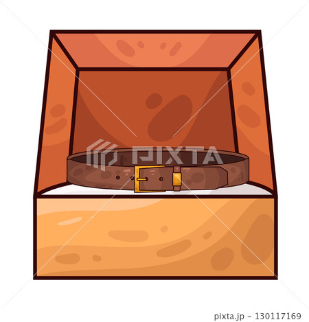 illustration of belt in box illustration of belt in box 130117169