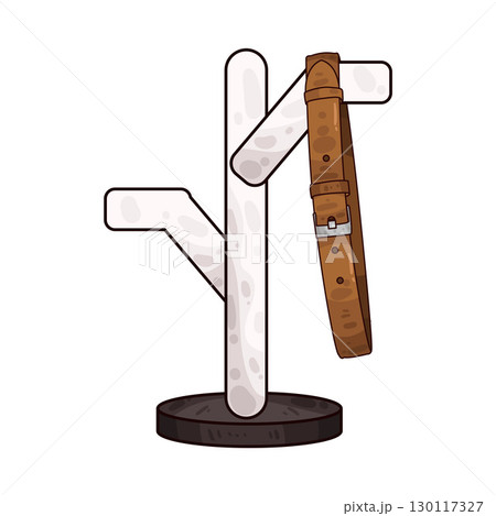 illustration of belt on standing rack illustration of belt on standing rack 130117327