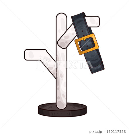 illustration of belt on standing rack illustration of belt on standing rack 130117328