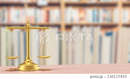 The Gold Libra and jigsaw for law concept 3d Rendering. 130117453
