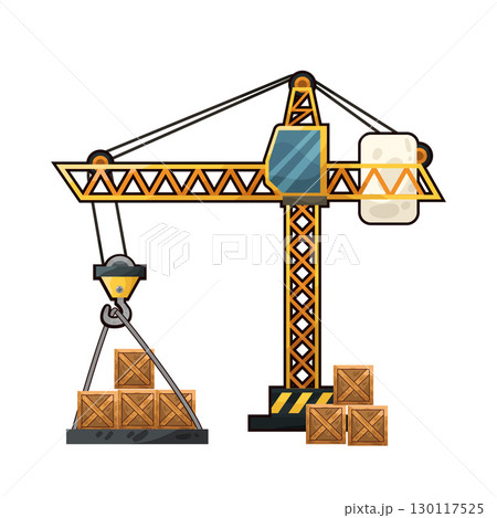 illustration of tower crane 130117525