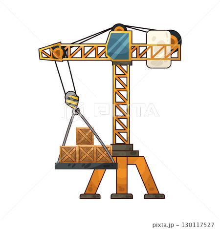 illustration of tower crane illustration of tower crane 130117527